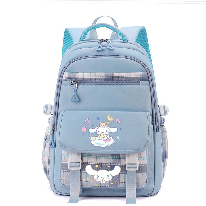 Cute Student Backpack With Schoolbag Soft Cloth Spine Guard Lightweight Large-Capacity Girls Backpack