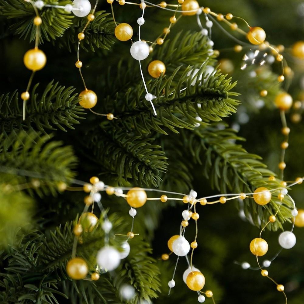New 2 M Christmas Tree Chain Decoration Multifunctional Material Garland Chain Crystal Bead Chain DIY Christmas Tree Pendant