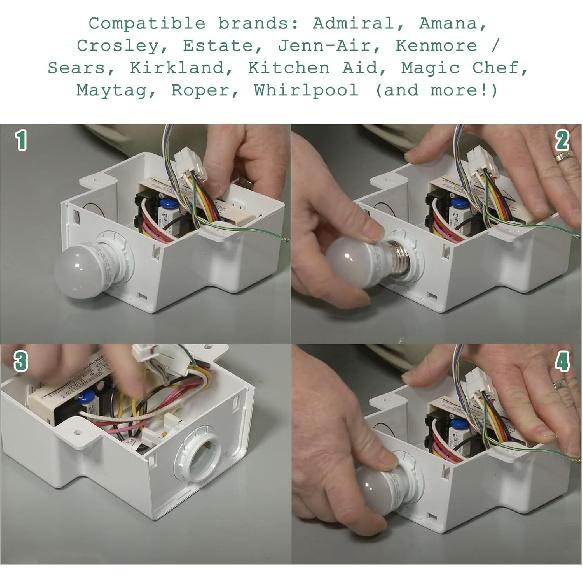 

Светодиодная лампа Obida W10805744, совместимая с холодильником Whirlpool, светодиодная лампа W11043014 W10565137 W10745744 W10837631 W10865849