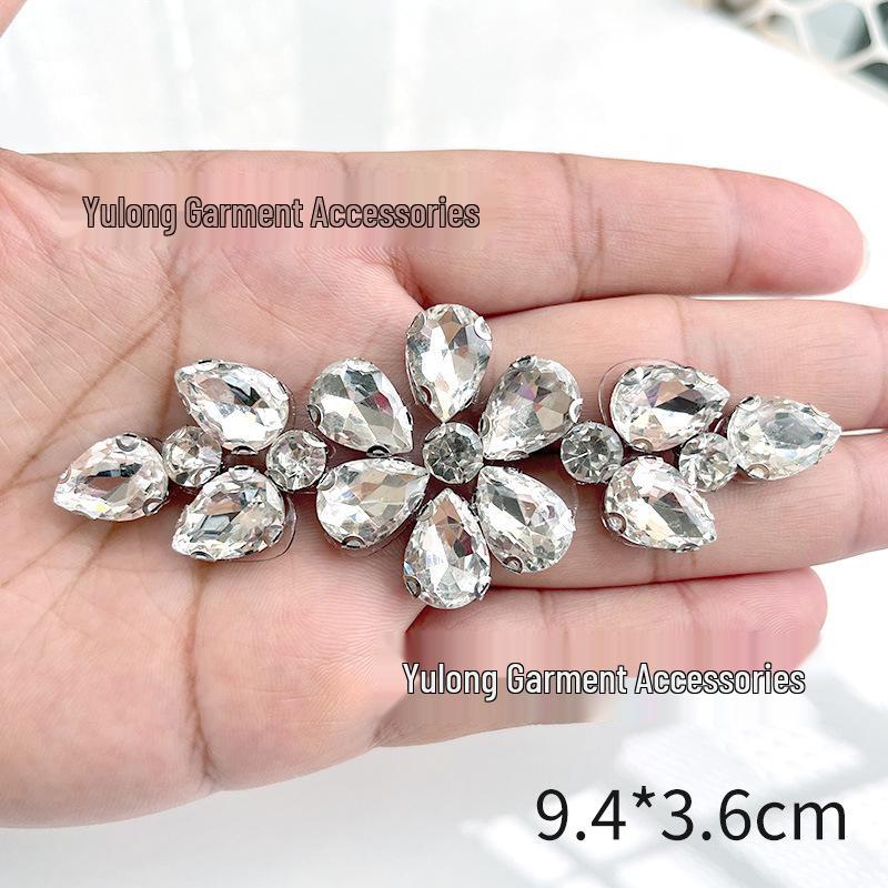 Luxury White Rhinestone Hotfix Stickers: Super Shiny DIY Dress Accessories with Hot Melt Adhesive