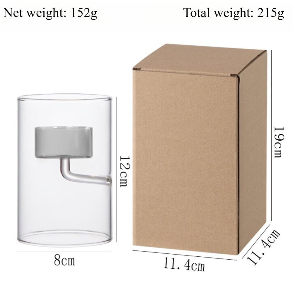 Creative European Glass Candle Holder Elegant Transparent Windproof Candle Stand Romantic Candlelight Dinner Home Decoration