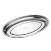 Hongjunda 316L Stainless Steel Oval Dinner Plate for Steamed Fish and Barbecue