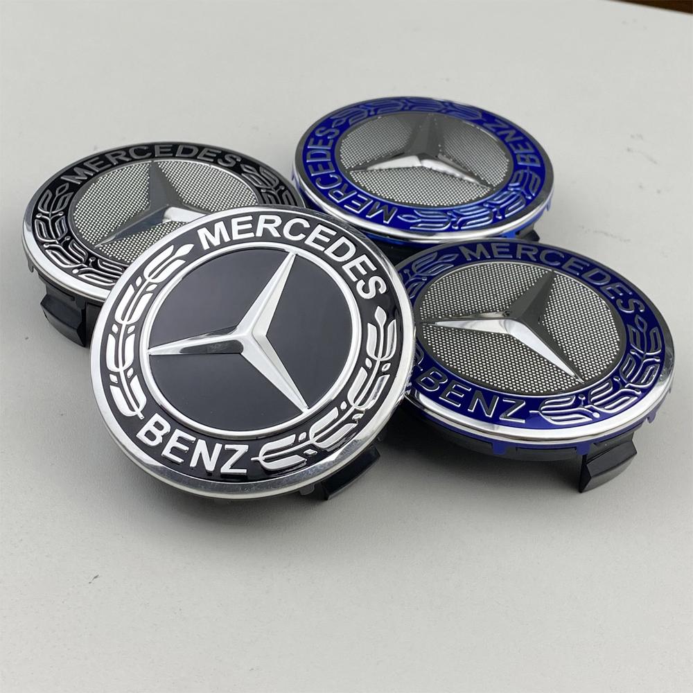 Benz Amg 4PCS 75MM  For Mercedes Benz AMG W203 W206 W220 W205 W211 W212 GLA GLC CLACar Wheel Center Hub Caps Emblem Tire Rim Covers