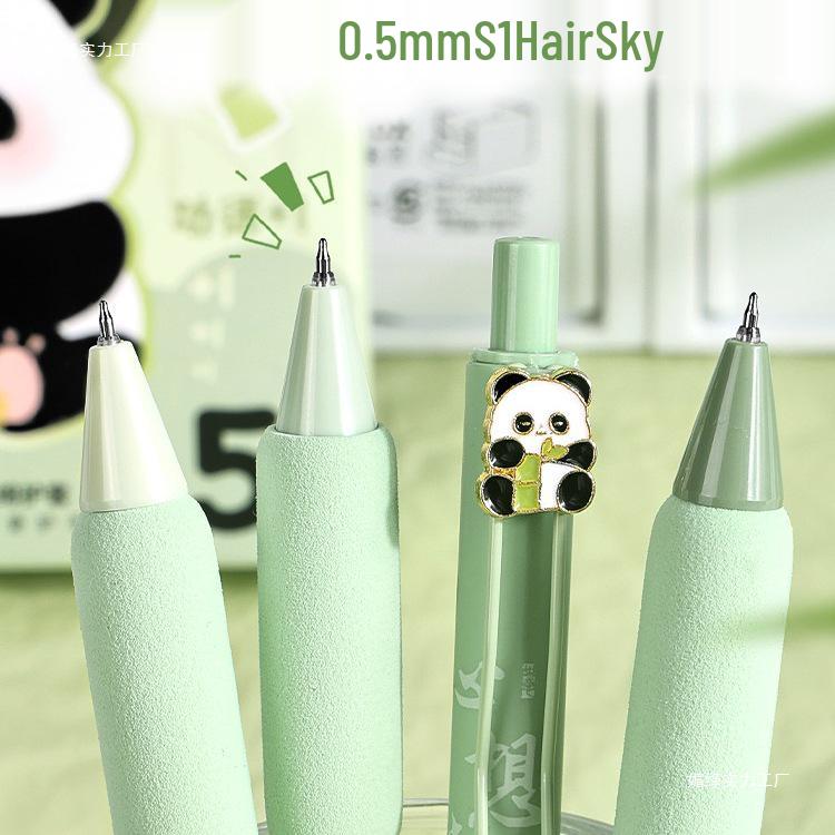 Panda Banda Quick-Dry Black Gel Pen – Soft Grip, European Style, Student-Friendly