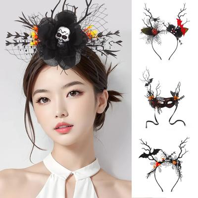 Party Headband 3D Skull Hairband Festival Costume Hairhoop Party Head Decoration Seasonal Holiday Accessories