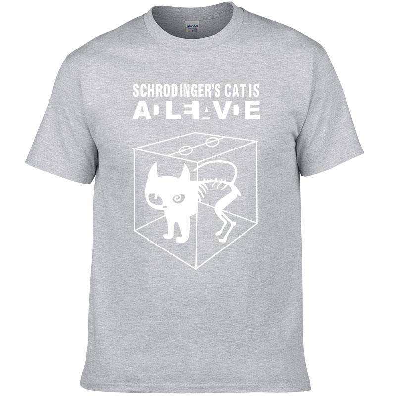 2024 Summer Cotton Schrodinger's Cat Printed Short Sleeves Men T Shirt Casual Tees The Big Bang Theory Mens T-shirt #247