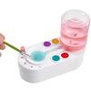 Heizi Brush Cleaning Brush Rinser Compact Plastic Model Model Watercolor Brush Cleaning Machine Brush Cleaner (Pink)