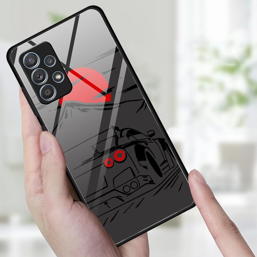 Cartoon Sunset Car Case for Samsung Galaxy A73 A34 A16 A02 A14 A30 A51 A52 A36 A71 A12 A10 A13 A20 A15 A50 A21 A06 A56 A35 A25