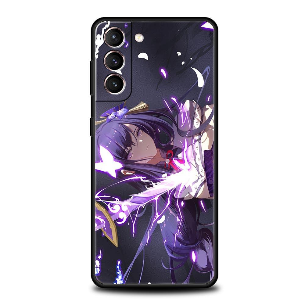 

Genshin Impact Raiden shogun Hu Tao Phone Case For Samsung Galaxy S23 Ultra S22 S21 S20 FE 5G S10 S10E S9 S8 Plus Note 20 Cover Samsung S23