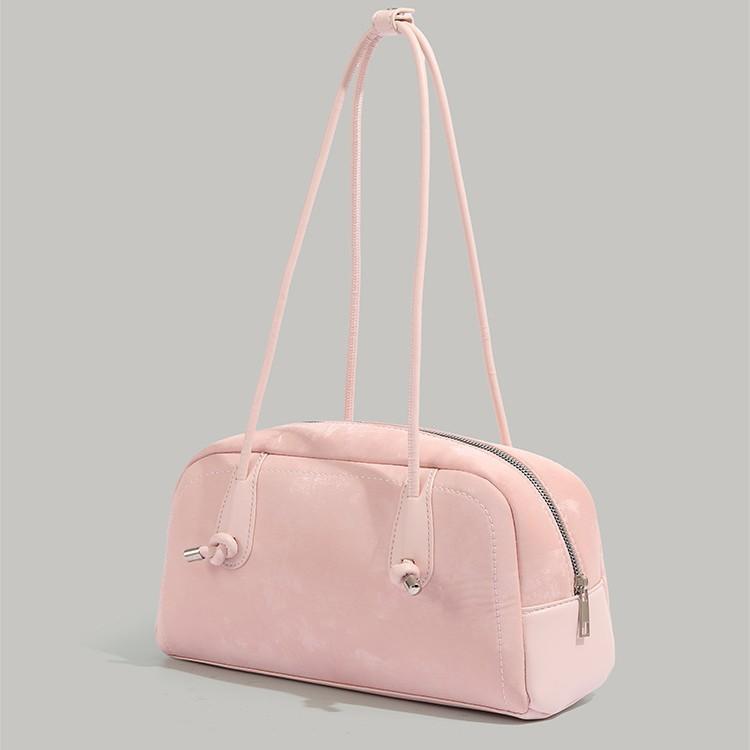 Korean Style High-End Boston Bag for Women, New Large Capacity Casual Handbag, Commuting Versatile Shoulder Baguette Bag