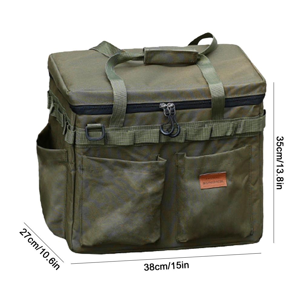 Picnic Storage Carryall Multifunctional Barbecue Cookware Organizer Stove Gas Canister Pot Storage Case for Outdoor Activity Camping Travels