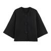 Women Fashion Brown Button Decoration Knitted Sweater Vintage Short Sleeves Female Leisure Lady Sweaters Y2k