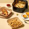 Silicone World 50pcs Air Fryer Paper Disposable Square Paper Food Cooking Oil Paper Airfryer Liner Baking Paper Oven Baking Tool