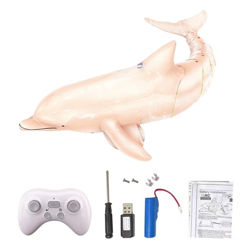 Ungiftiger Fernbedienungs-Delfin 2,4G Simulation RC Tiere Boot Spielzeug Elektrisches Funkgesteuertes Schiff Wasser Outdoor Spielzeug Für Kinder Kinder Geschenke