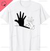 Rabbit Hand Shadow Funny Chinese Shadow Tshirt Kawayi Couple Harajuku Y2k Breathable And Comfortable Cotton Tee