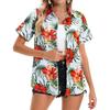 2026 Damenmode Neuankunft Kurzarm Hemdkragen Hemd Tropische Pflanze 3D Bedrucktes Hemd Hawaiianischer Urlaub Outdoor Freizeit Oberteil