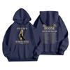 Unisex Casual Hooded Pullover Sweatshirt Long Sleeve Loose Fit Letter Print