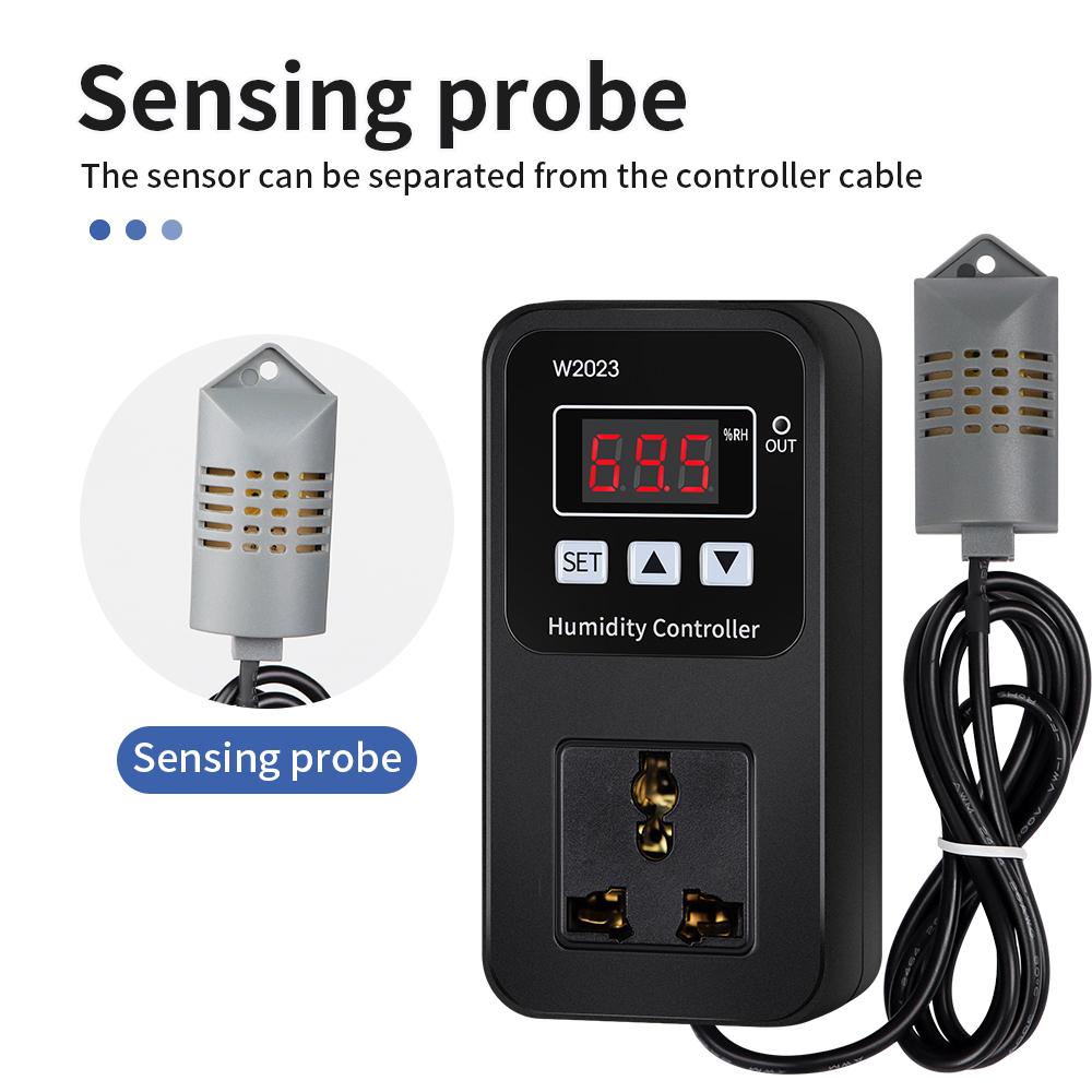 Smart Humidity Controller AC110-220V Digital Controller Switch W2023 Humidifier Control Socket Hygrometer Thermostat EU US Plug