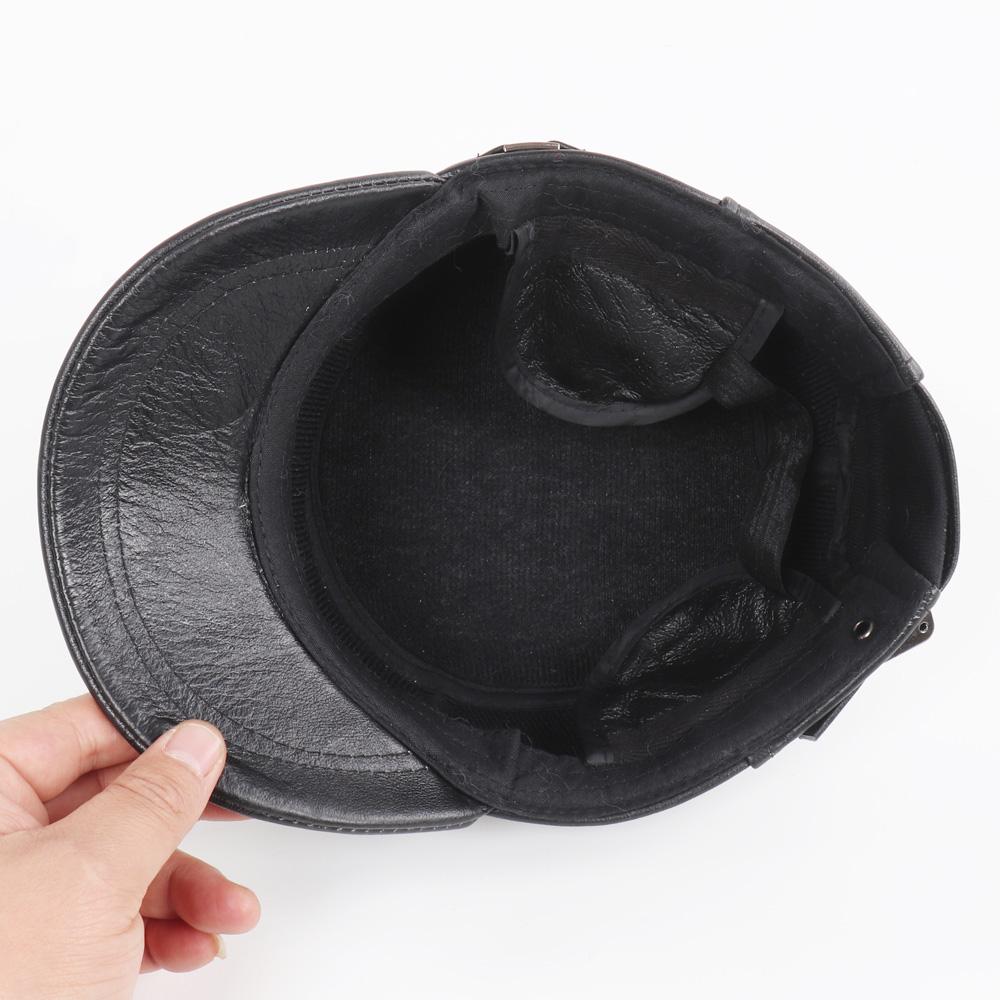 Hatter i ekte kuskinn for menn høst og vinter ekte kuskinnshatt utendørs hold varm naturlig kuskinnscaps