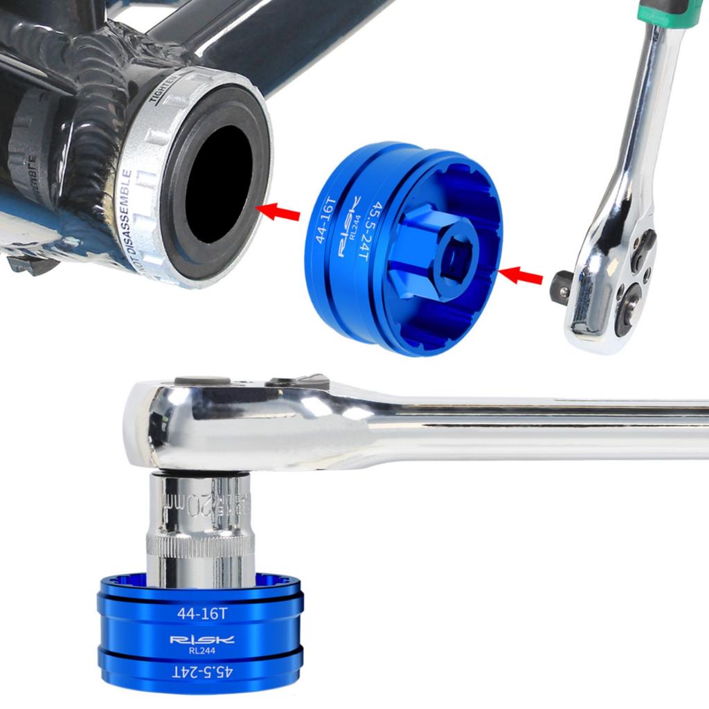 Two-Wheeler Bottom Bracket Tool Handheld Bottom Bracket Tool Bike Accessory Compact Metal For Garage