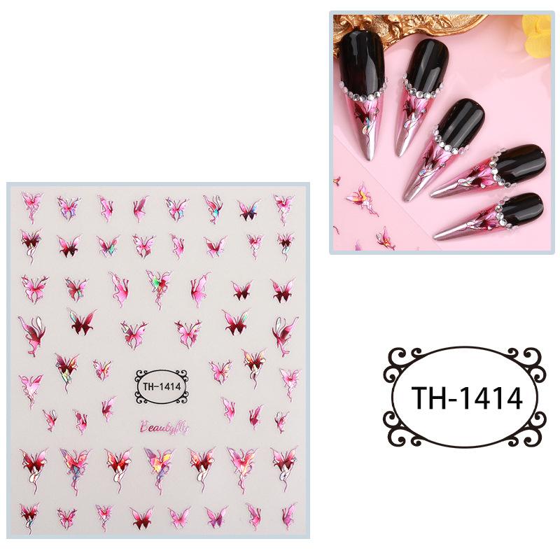 New Year Nail Art Stickers Bronzing Year of the Dragon Chinese Style Mahjong Cartoon Nail Stickers Decoration