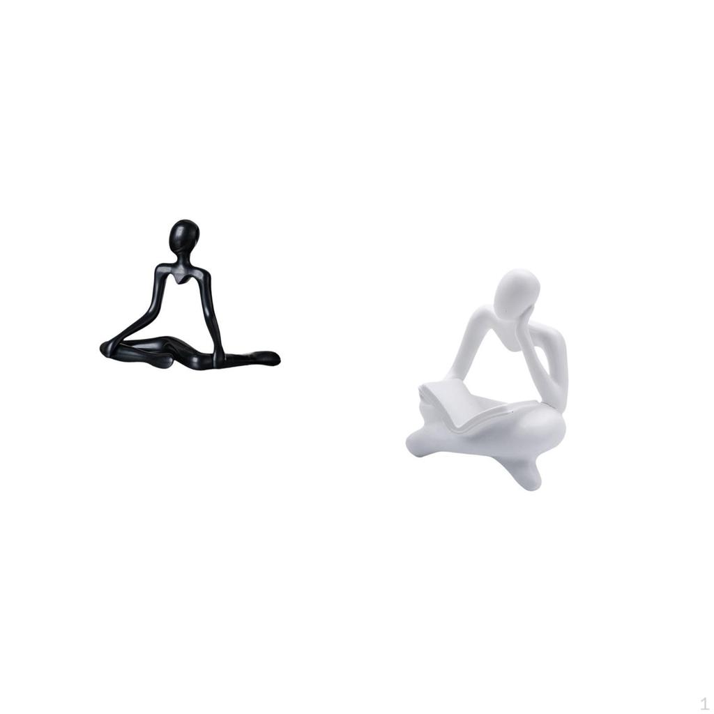Creative Abstract Thinker Statue Decorative Figurine Unique Sculpture Ornament for Entrance Bedroom