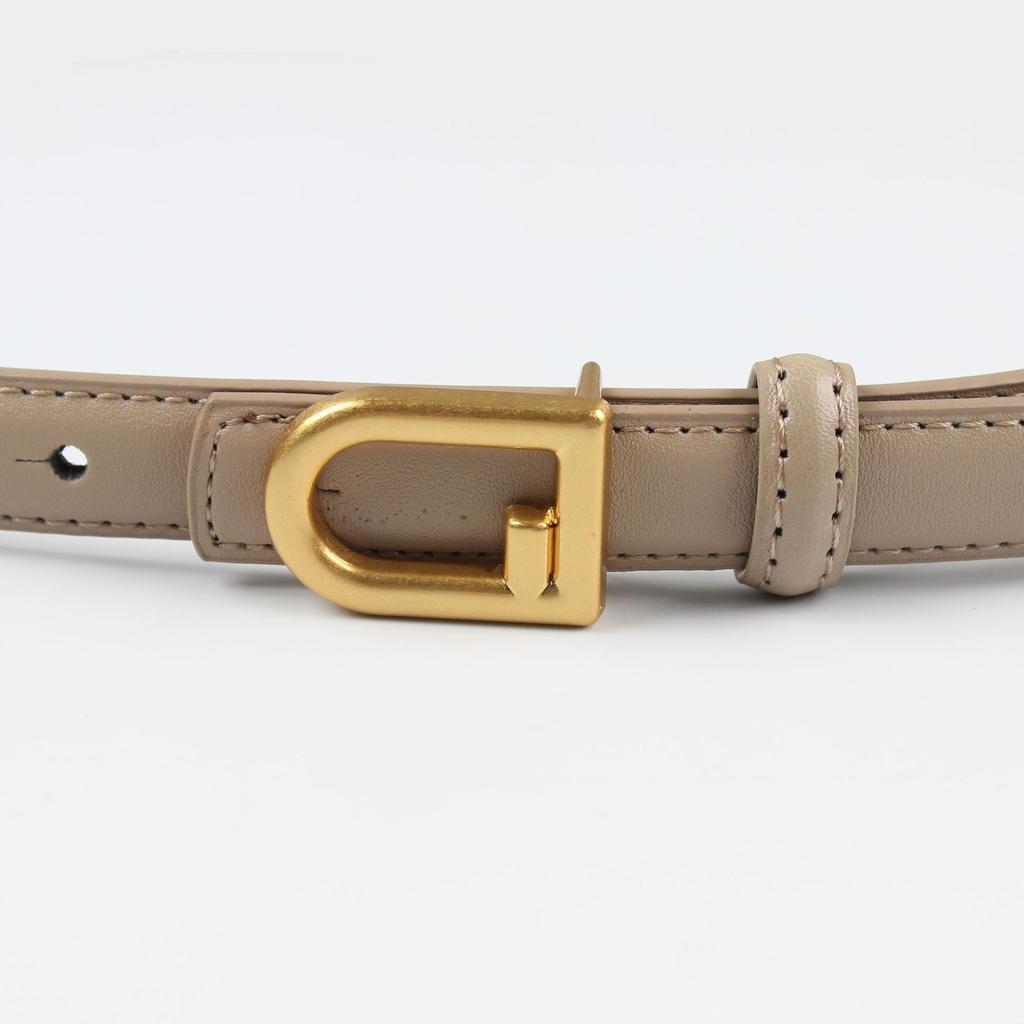 Women'S Leather Thin Belt Decorative Shirt Waist Seal With Dress Suit Waist (2Cm 8 Colors Optional)