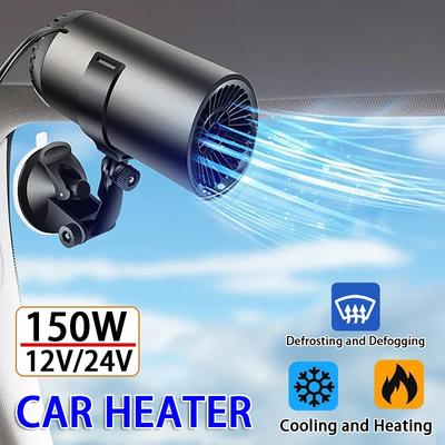 12V/24V 150W Portable Car Heating and Cooling Fan Car Windshield Defogger Defroster Demister