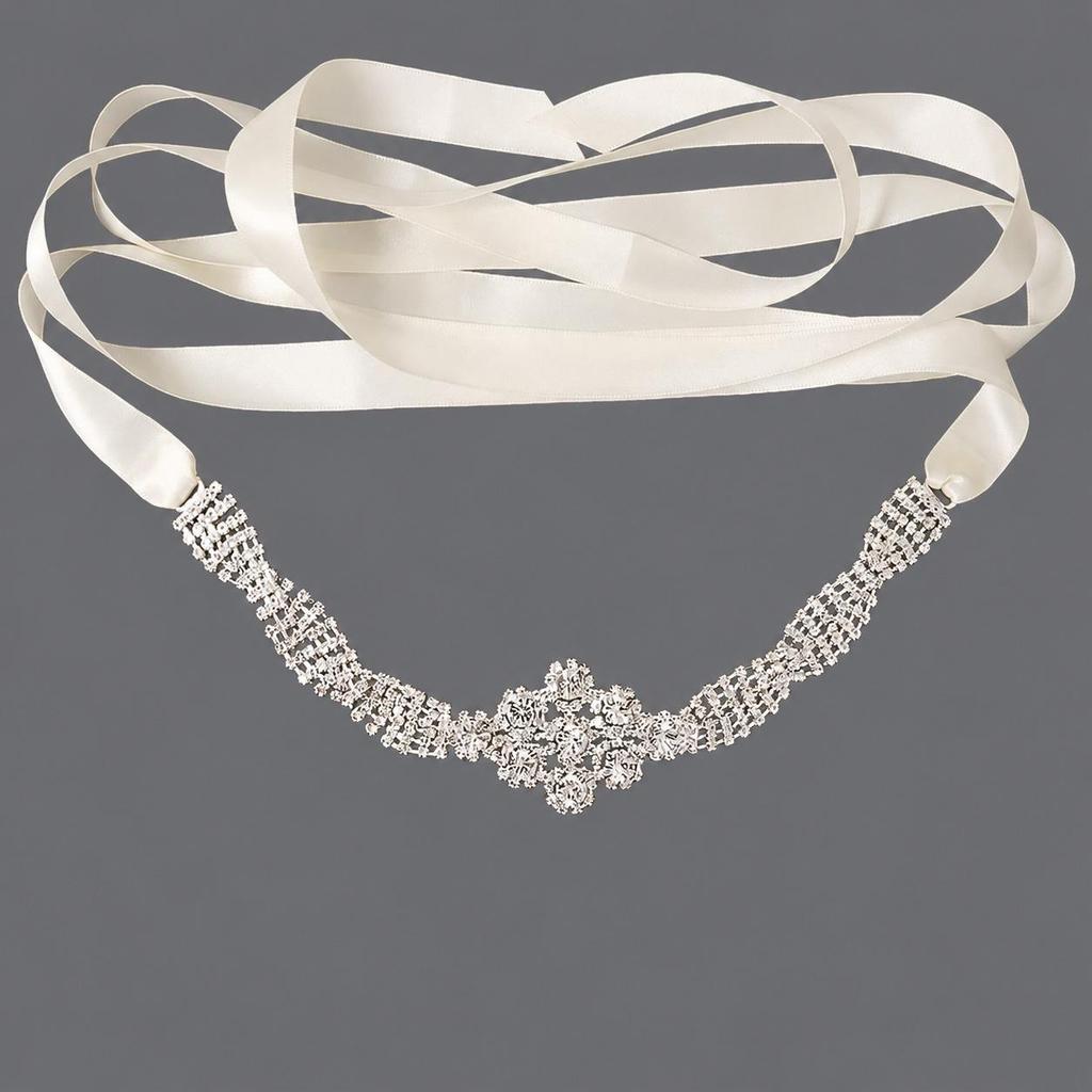 Elegant Silver Rhinestone Wedding Belt – Versatile High-End Dress Accessory for Fashion Shows and Performances