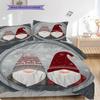 Dwarf Pattern Bedding Quilt Set Quilt Cover Pillowcase Home Decoration Birthday Gift (1 * duvet cover + 2 * pillowcase, without core)