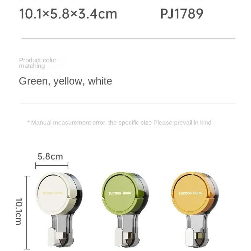 Suction Hooks Strong Vacuum Power Traceless No-Drilling Adhesive Hooks for Home Bathroom Kitchen Door Back and Toilet Area