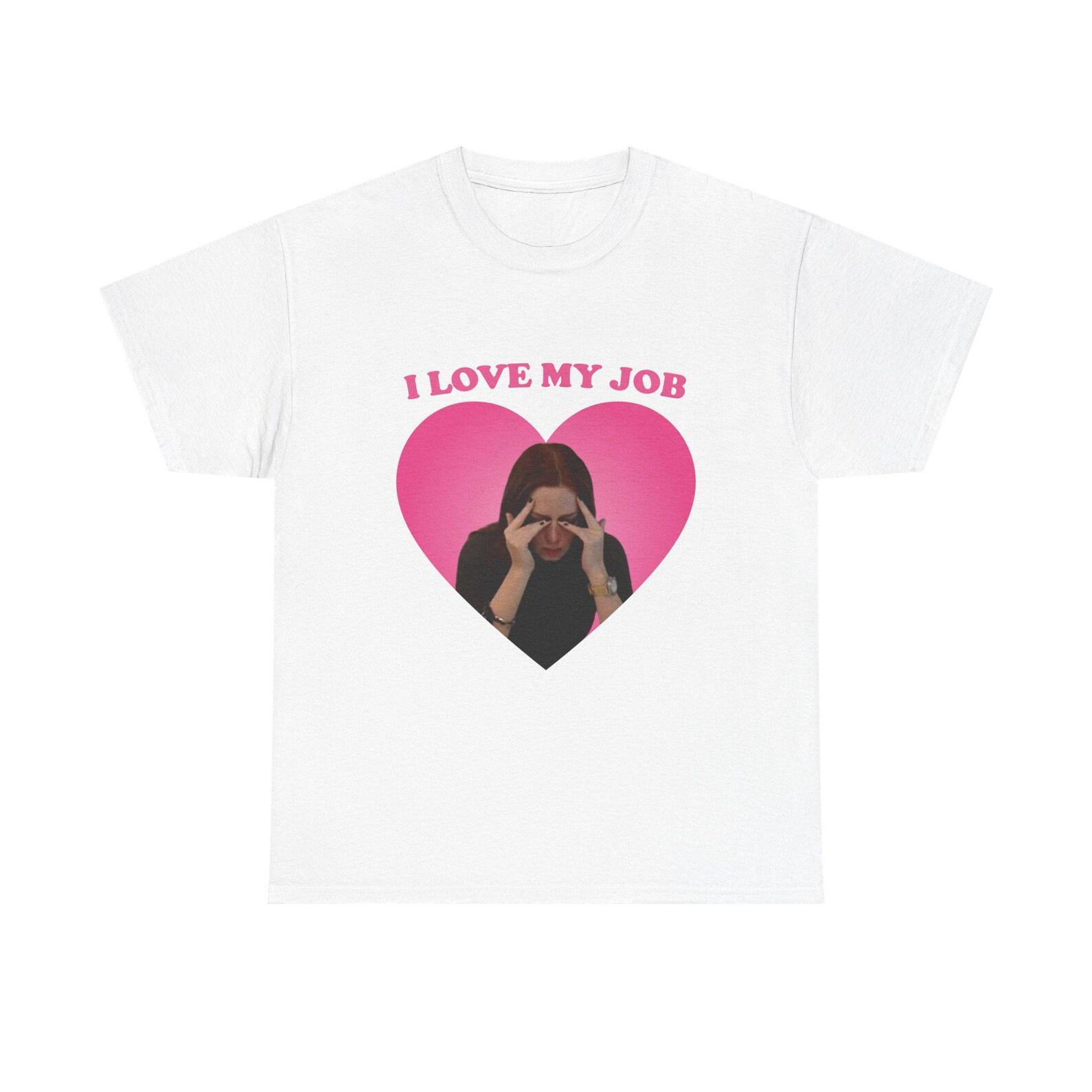 I love my job Emily Blunt as Emily pink hearT-Shirt M