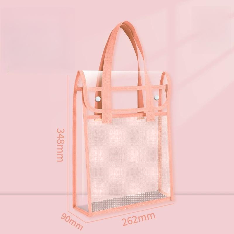 Большая портативная прозрачная водонепроницаемая ручная папка-органайзер, выдвижная сумка для хранения документов, самоклеящийся файл из ПВХ