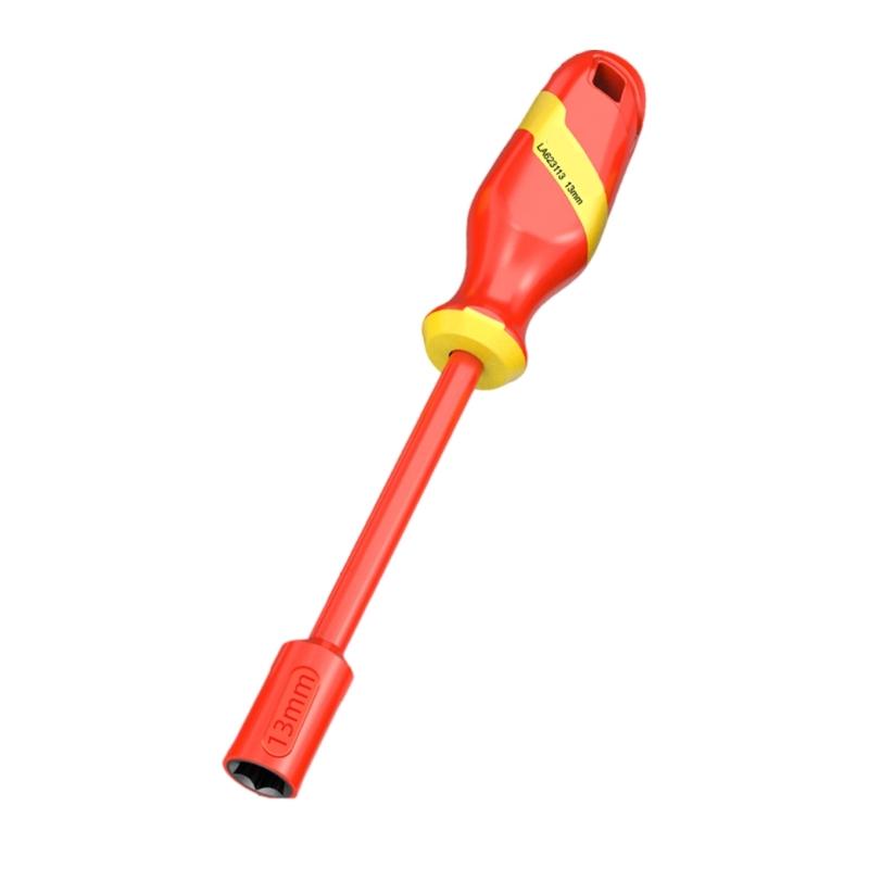 Mehrgrößen-isolierter Steckschraubendreher-Satz mit rutschfestem Griff, isoliertes Handwerkzeug für präzise Elektroreparaturen