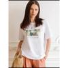 Loose Printed T-shirt Western Style New Fashion Loose Casual Print Short sleeve Cotton T-shirt Top