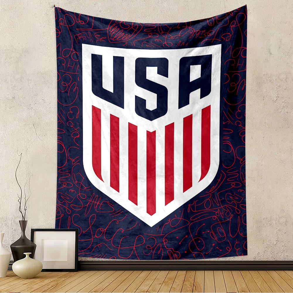 USA Sport Tapestry Wall Hanging, National Flag Design, Wall Decor for Bedroom Living Room Dorm