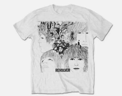 The Beatles Revolver T-shirt Bianca Basic Regalo Maglietta Regalo Tutte le Taglie