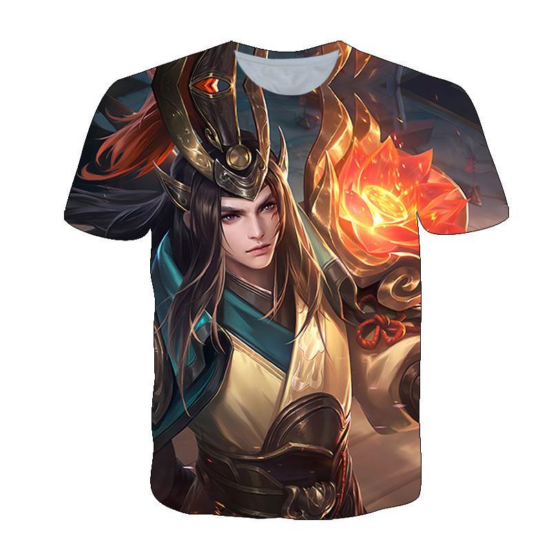 Men Women Gaming T-Shirt With 3D Digital Print Character Design Casual Short Sleeve Tee