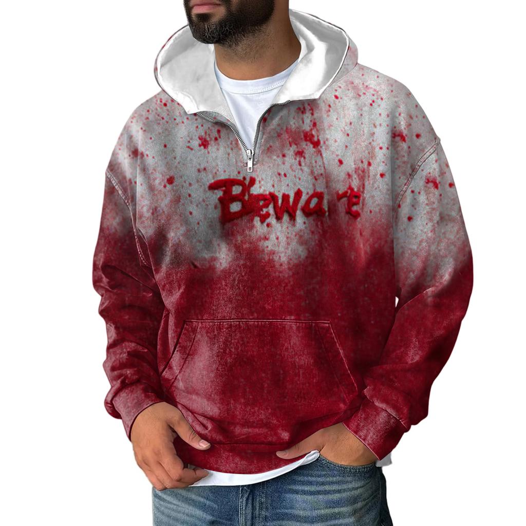 Men Zipper With Pockets  Vintage Hoodies Casual Sweatshirts Lightweight