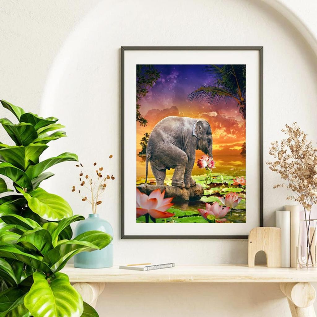 5D DIY-diamantmaleri Ulike dyr Diamantbroderi Korsstingsett Full Rhinestone Mosaikk Hjemdekorasjon