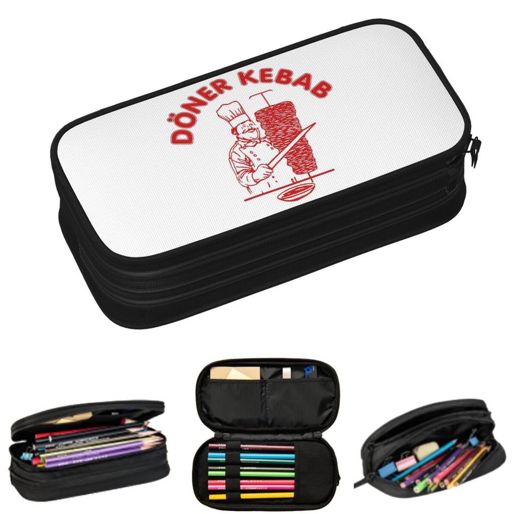 Doner Kebab Pencil Cases for Student Gifts Pen Box Pencil Bag Big Capacity Pencil Pouch