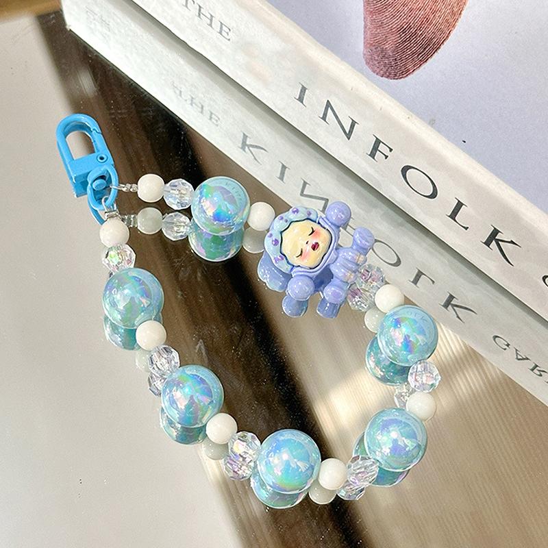 Kreative kleine Figur Kurze Perlen Handykette Tasche Auto Schlüsselanhänger Anhänger Ornament Geschenke