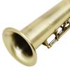 SLADE Brass Straight Soprano Saxophone Bb B Flat Woodwind Instrument Saxofone with Carrying Case Gloves Cleaning Cloth Set Part