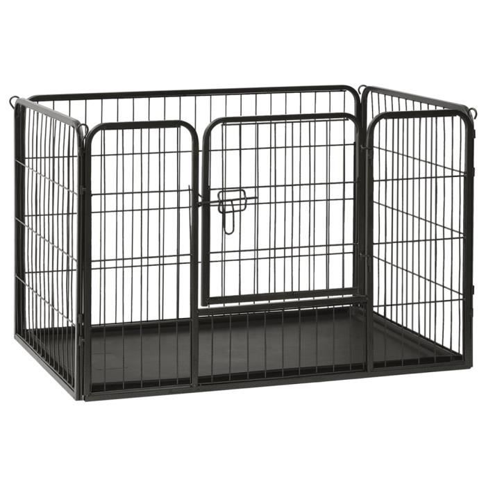 VidaXL Parc pour chiots Acier 91,5x59x61 cm