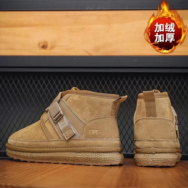 

Модная мужская зимняя обувь с высоким голенищем, устойчивая к холоду, с плюшевой изоляцией, в стиле ретро, противоскользящая, из хлопка, для активного отдыха и досуга24 44 хаки