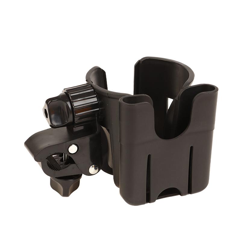 

1 шт. Универсальный держатель для бутылки 2-в-1, держатель для стакана с водой для коляски с держателем для телефона для инвалидной коляски, аксессуары для малышей для самостоятельной сборки чёрный