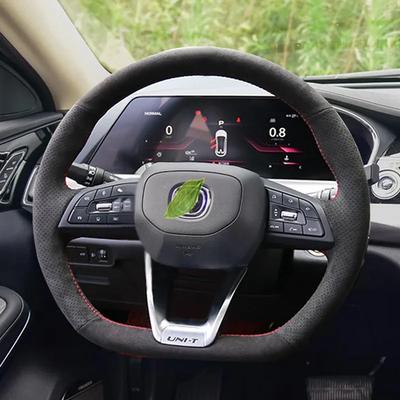 Suede Hand Sewing for Changan UNIK UNI-K UNIT UNI-T Car Steering Wheel Cover Protector Sleeve Interior Decoration Car Accessorie