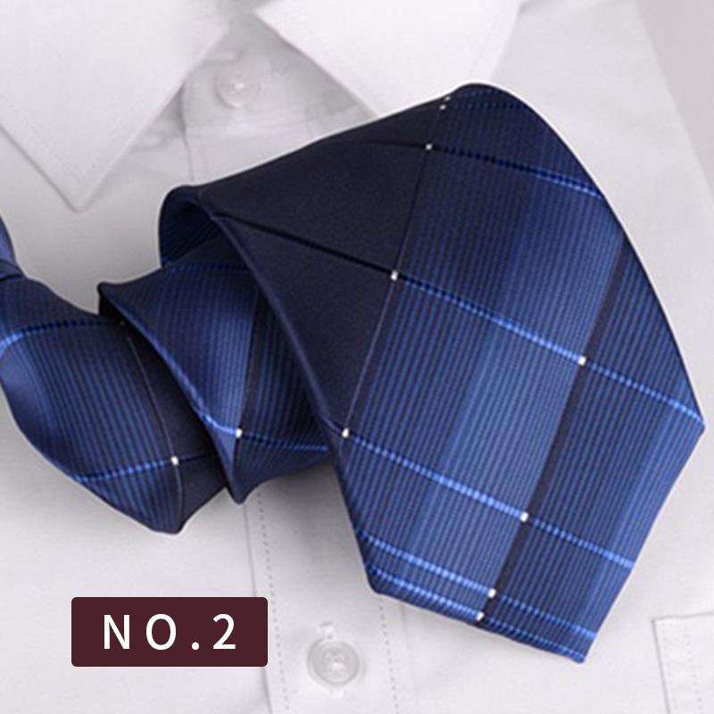 8Cm Pull Tie Dress Lazy Tie Men'S Clothing Accessories Striped Suit Business Tie