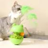Cat Treat Puzzle, Interactive Wobble Cat Toy, Built -in Treat Dispenser/Pet Puzzle Toy/Slow Feeder for Cats and Kitten