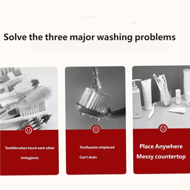 Toothbrush And Toothpaste Stand With Quick Drying Designs For Keeping Bathroom Clean And Tidying